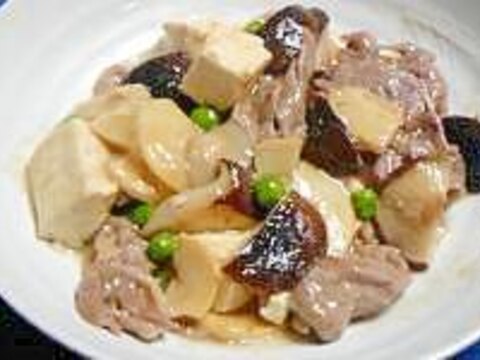 豆腐と豚肉の中華風煮物